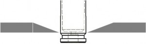 Web diameter measurement location -- just above the extraction groove